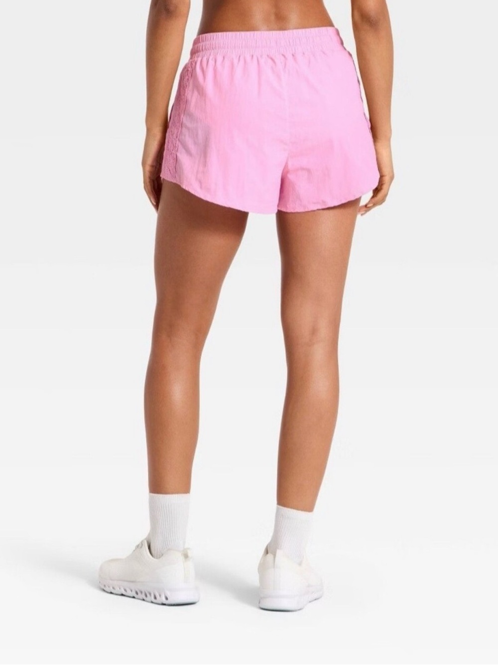 Women's Crochet Trim Woven
Shorts - JoyLab" Pink - Picture 2 of 3